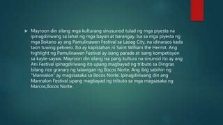 [Solved] ibig sabihin ng piyesta .